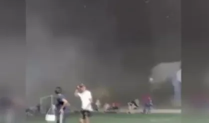 Meksika'da stadyumu fırtına vurdu