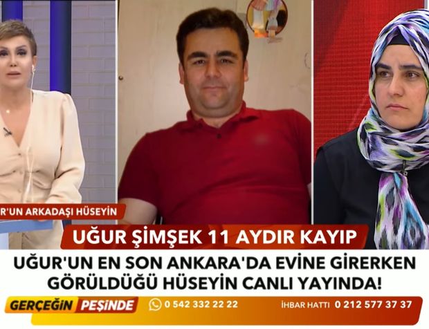 2 kardeşi öldüren adam, kayıp Uğur Şimşek için TV programına çıkmış