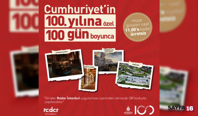 Cumhuriyet'in 100. Yılında 4 Müze 100 gün Boyunca Ücretsiz