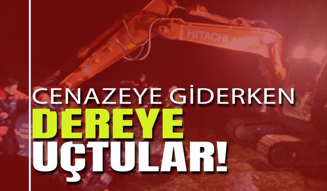 Cenazeye Giderken Dereye Uçtular!