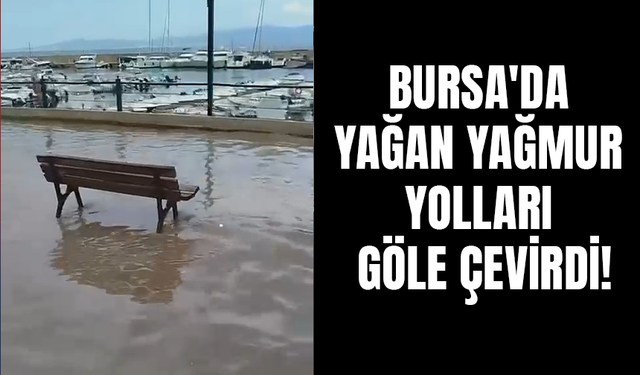 Bursa'da Yağan Yağmur Yolları Göle Çevirdi