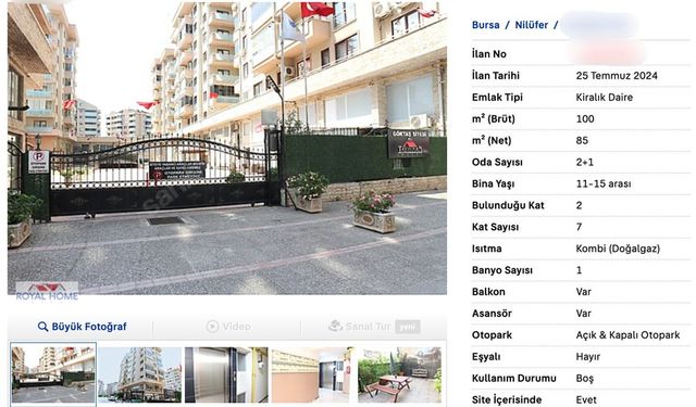Bursa'da Bir Garip Ev İlanı!