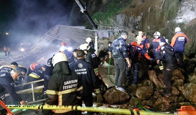 Samsun'da heyelan faciası!! 3 kişi öldü