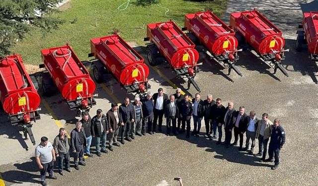 Bursa’da köylere yangın söndürme tankeri dağıtıldı