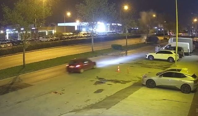 Gaziemir'de korkunç ölüm kamerada