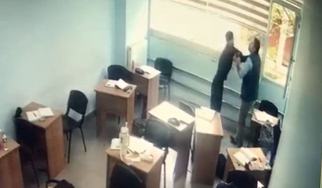Kurs merkezinde dehşet anları!! Sınıfa girip öğrenciye saldırdı