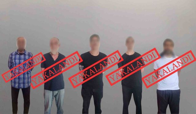 Kırmızı bültenle aranan 5 kişi yakalandı