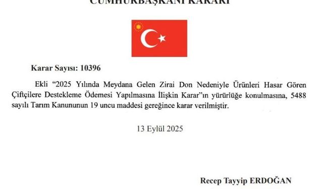 Zirai dondan etkilenen çiftçilere destek geliyor