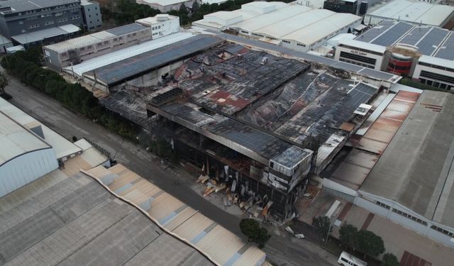 Bursa'da kimyasal kaplama fabrikasında büyük yangın