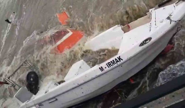 Gemlik ve Kumla'yı lodos vurdu, çok sayıda tekne battı