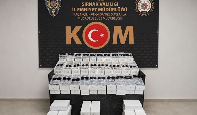 Şırnak'ta 5,5 milyonluk kaçak gözlük operasyonu