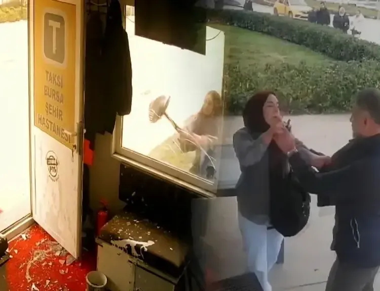 Taksiye alınmadım diyerek sinir krizi geçiren kadın çılgına döndü