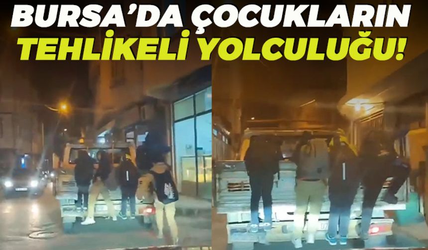 Bursa’da Çocukların Tehlikeli Yolcuğu Kamerada