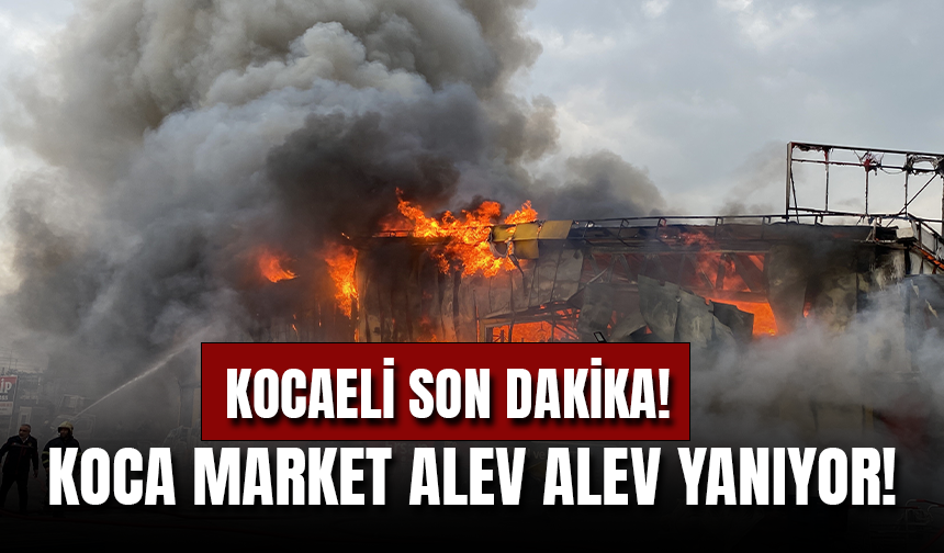 Son Dakika! Kocaeli'de Market Alev Alev Yanıyor!