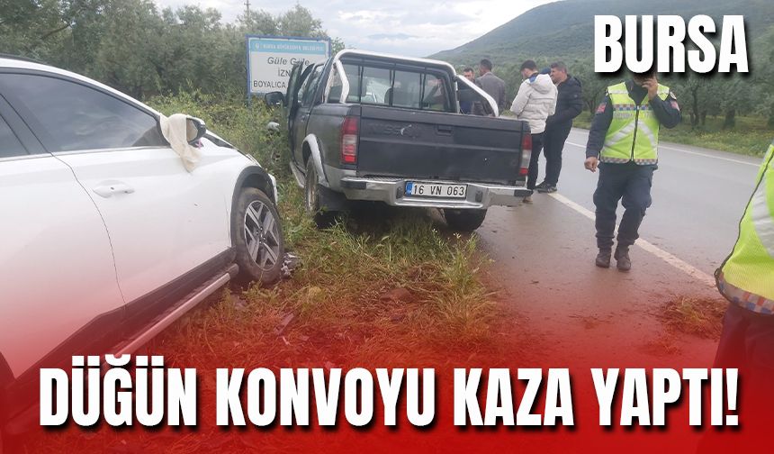 Bursa'da Düğün Konvoyunda Kaza: 3 Yaralı!