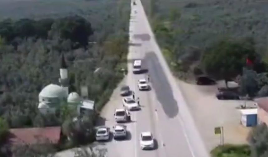 Bursa'da jandarmadan havadan ve karadan sıkı denetim