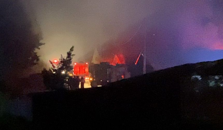 Bursa'da mobilya imalathanesinde yangın paniği