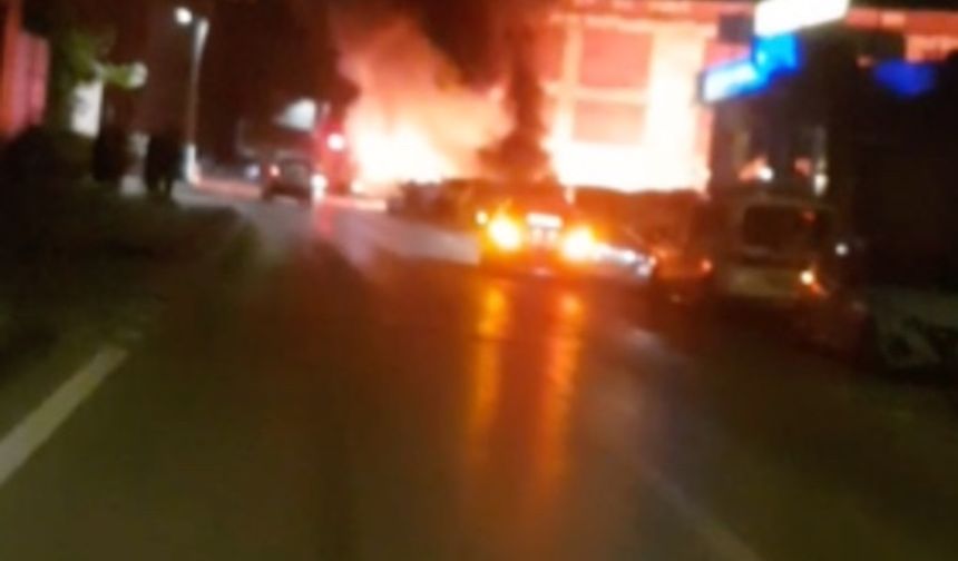 Vişne Caddesi'ni ateşe verdiler