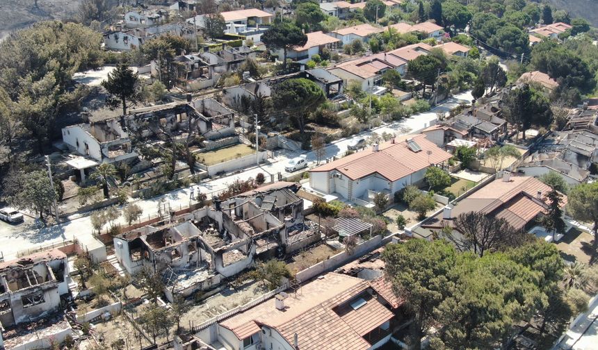 İzmir’deki yangında 85 yazlık ev küle döndü