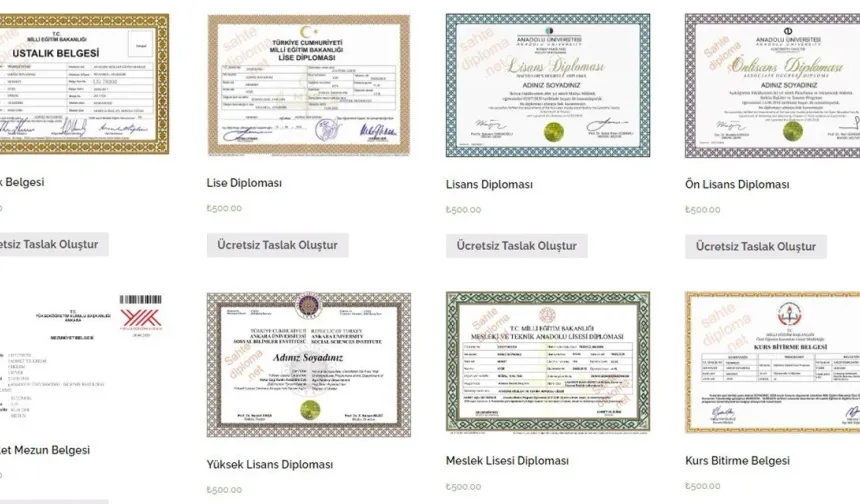 'Sahte diploma' skandalı!! Profesör ve Doçent yapılmışlar