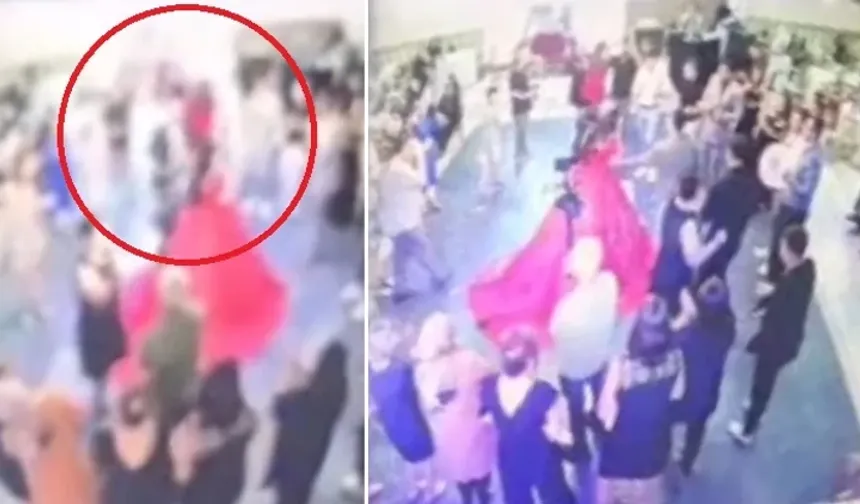 Kına eğlencesinde gelinin üzerine avize düştü