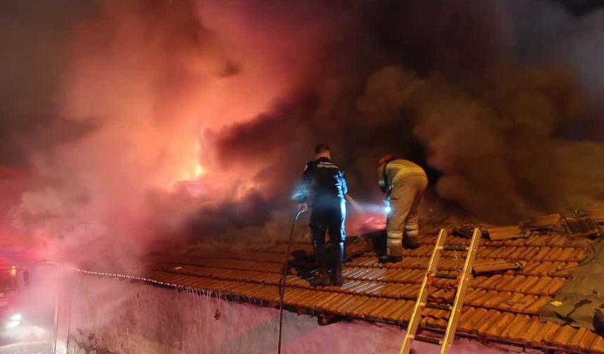 Bursa’da 4 dükkan alevlere teslim oldu