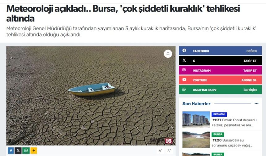 Yıllardır ‘kuraklık geliyor' dedik, anlatamadık…