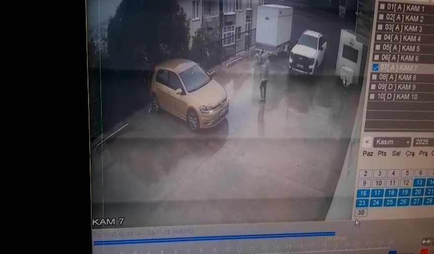 Otoparktan çıkan otomobil, 10 metrelik yükseklikten bahçeye uçtu