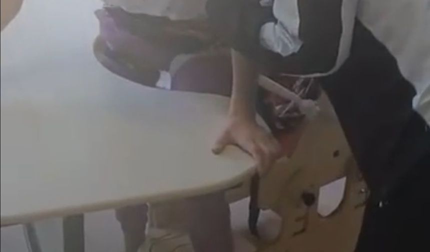 Bursa'da otizmli öğrenciler ders boyunca bağlı tutulmuş