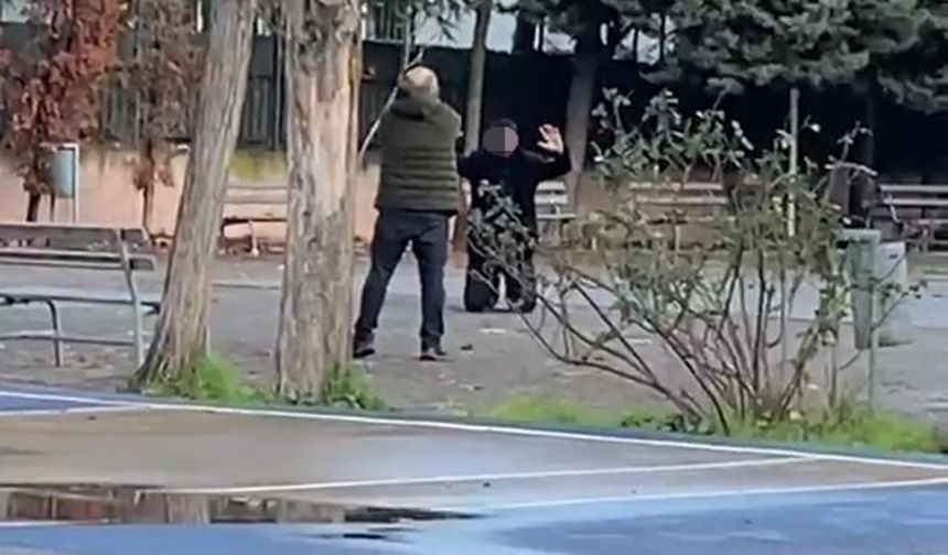 Kocaeli'de okul bahçesinde korku dolu anlar