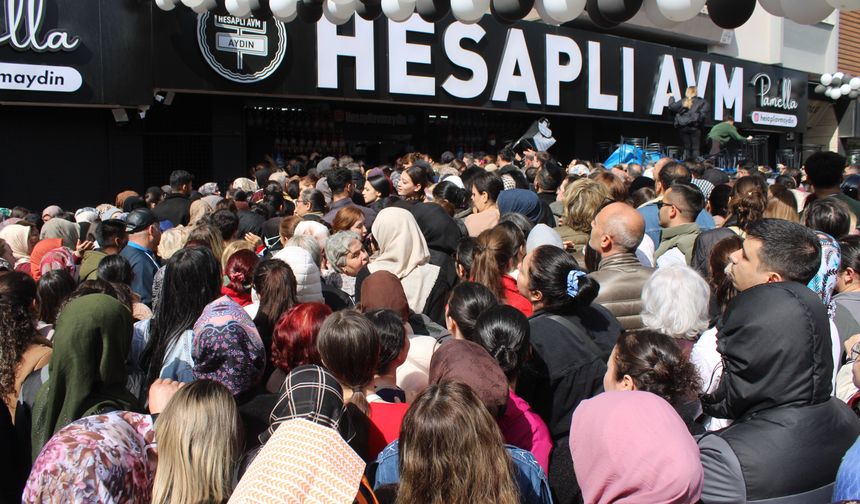 Aydın'da 'indirimli eşya' izdihamında vatandaşlar hastaneye kaldırıldı