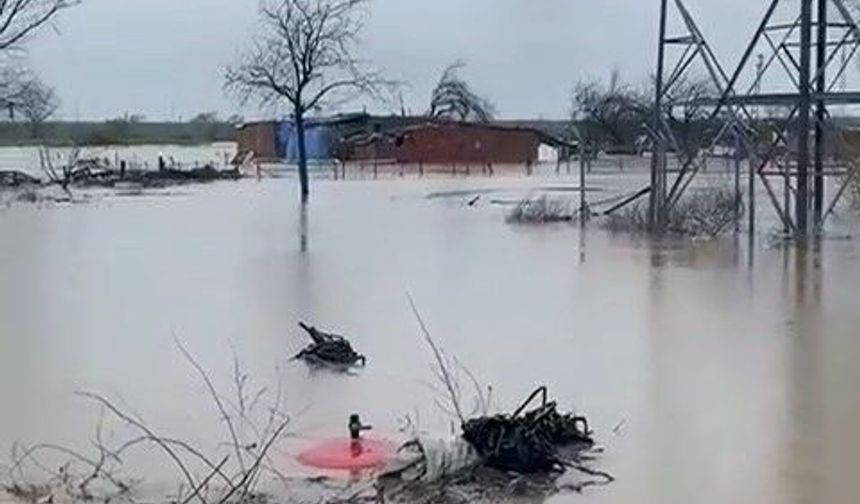 Sağanak Bursa'yı vurdu: Tarlalar göle döndü, hayvanlar mahsur kaldı