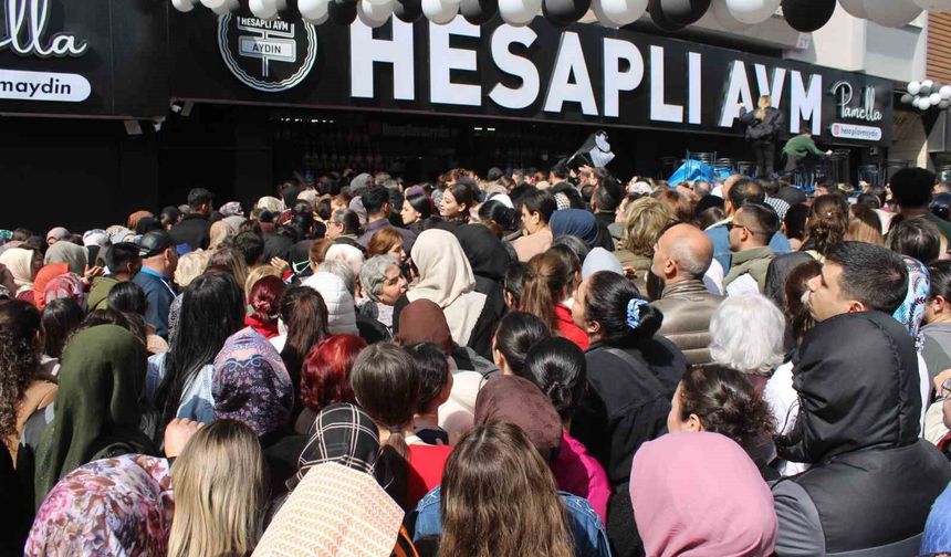 Aydın'da 'indirimli eşya' izdihamında vatandaşlar hastaneye kaldırıldı