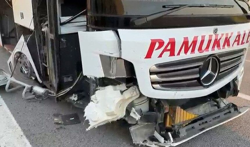 Bursa'da lastiği patlayan yolcu otobüsünde can pazarı