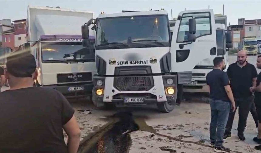 Facianın eşiğinden dönüldü: Freni boşalan kamyon parka metreler kala durdu