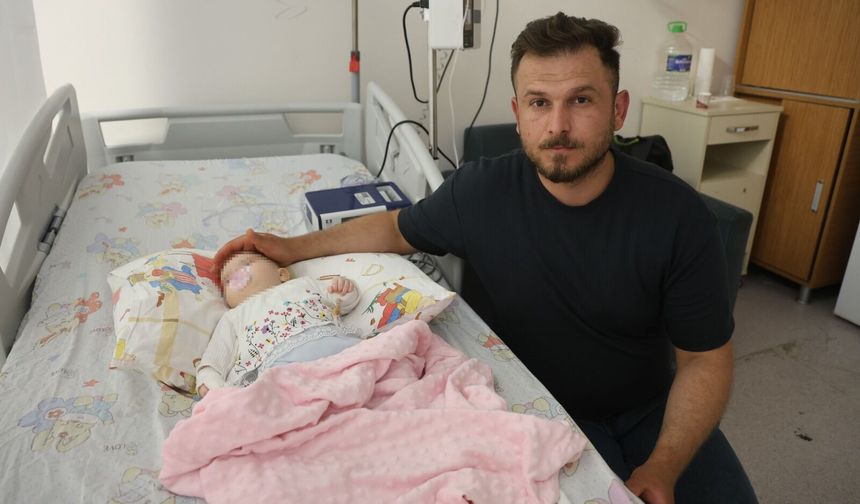 Serum çıkarma işlemi esnasında bebeğin parmağı kesildi