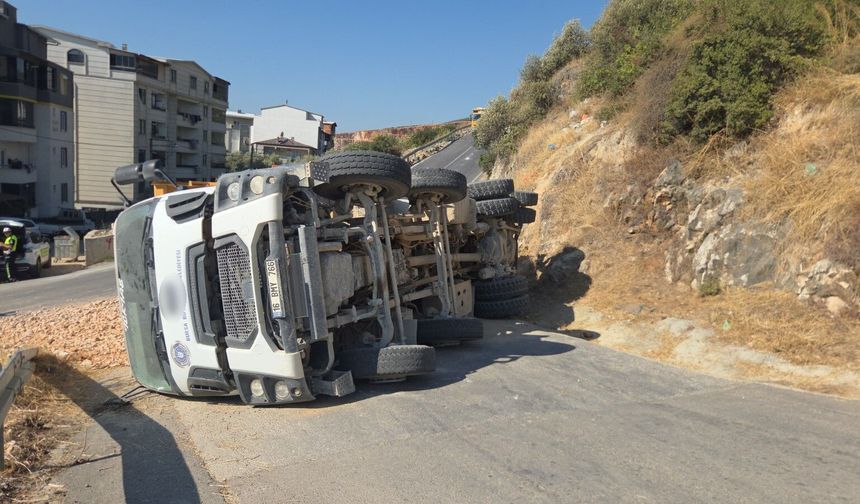 Bursa'da şoförün manevrası faciayı engelledi