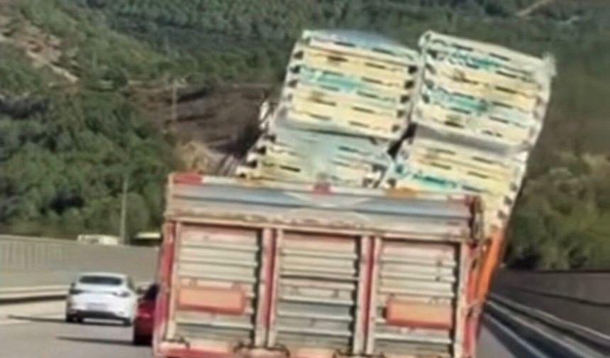 Bursa’da tehlikeli taşımacılık kamerada