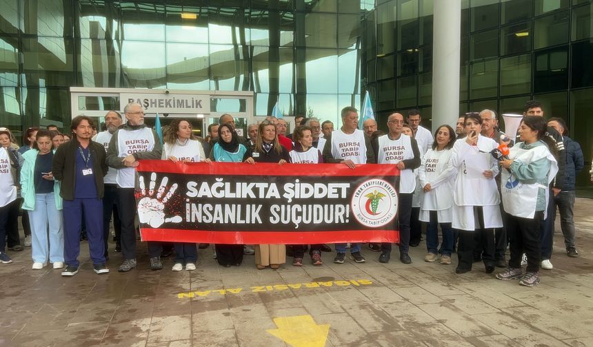 Mudanya'da sağlık çalışanına yönelik şiddete tepki