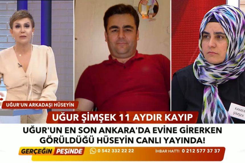 2 kardeşi öldüren adam, kayıp Uğur Şimşek için TV programına çıkmış