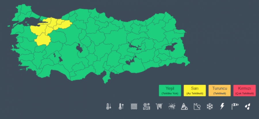 Bursa için sarı uyarı! 24 saat sürecek